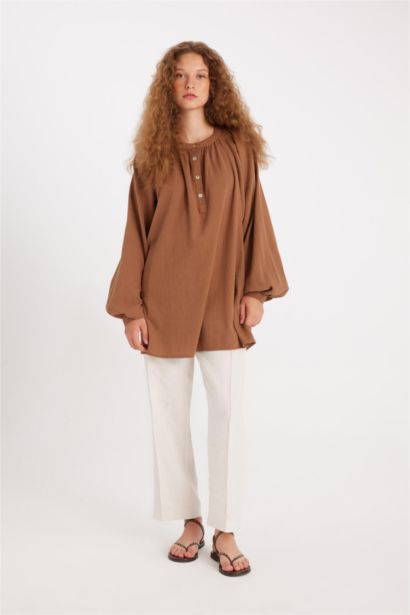 Manuka x DeFacto Straight Fit Keten Pantolon