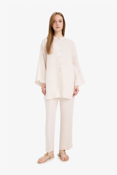 Straight Fit linen Trousers