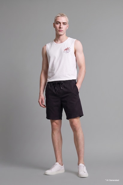 %100 Pamuk Relaxed Fit Jean Bermuda Şort