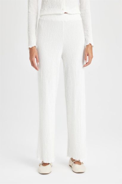 بنطلون بجامة رياضي سادة قصة عادية