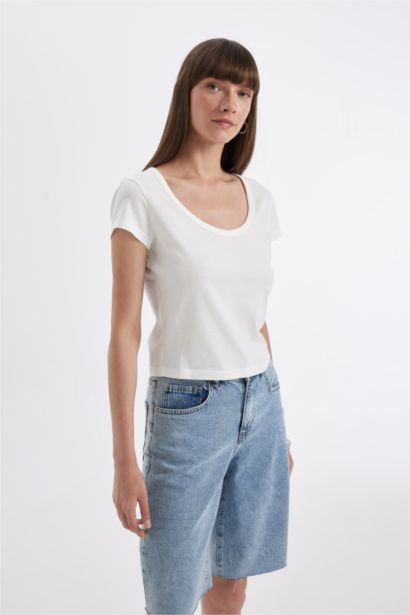 Regular Fit Printed Crew Neck Short Sleeve T-Shirt