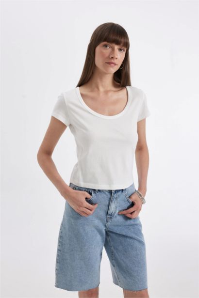 Regular Fit Printed Crew Neck Short Sleeve T-Shirt