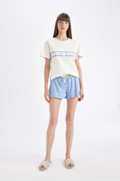 Ensemble pyjama Top à manches courtes et Short à taille élastique