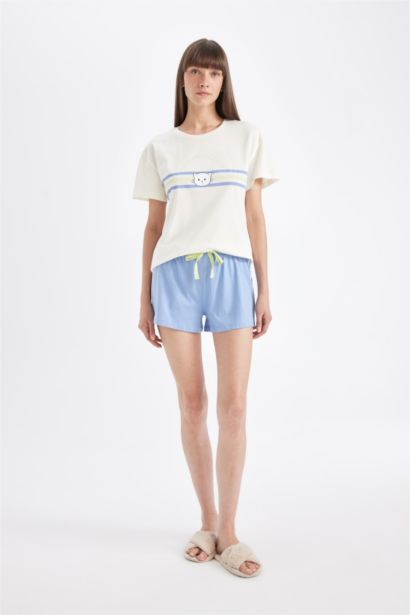 Ensemble pyjama Top à manches courtes et Short à taille élastique