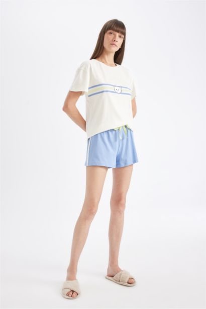 Ensemble pyjama Top à manches courtes et Short à taille élastique