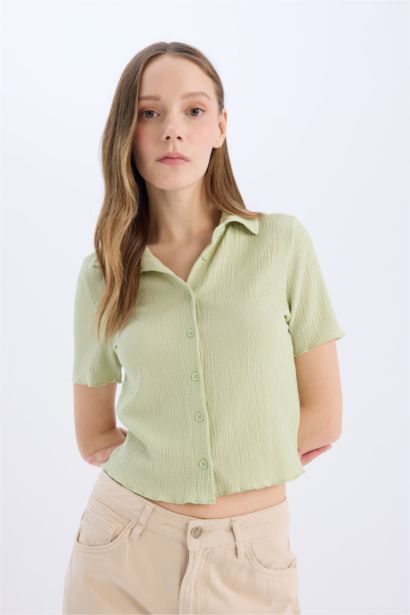 قميص القماش المنسوج مخصر