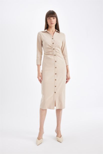 فستان ميدي بنغالين نص كم