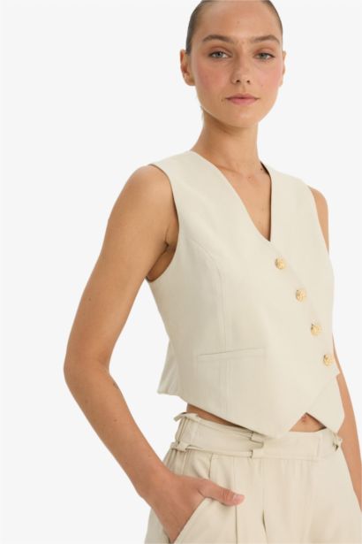 Asymmetric V-Neck Sensual Vest