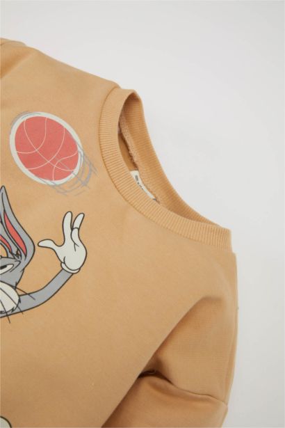 Boy Space Jam Crew Neck Soft Fur Inside Sweatshirt