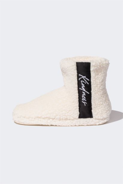 Woman Plush Flat Sole Home Boots