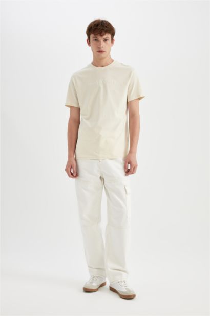 Regular Fit Crew Neck Printed Short Sleeve T-Shirt