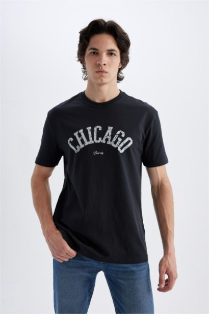 Regular Fit Crew Neck Printed T-Shirt