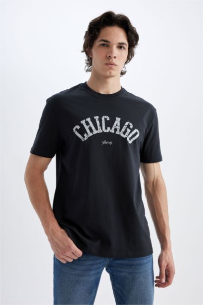 Regular Fit Crew Neck Printed T-Shirt