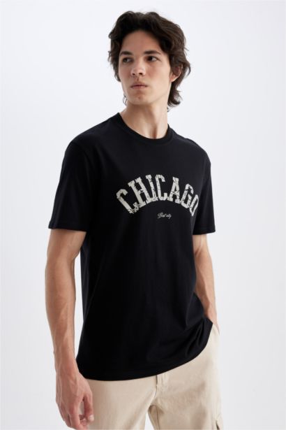 Regular Fit Crew Neck Cotton Basic T-Shirt