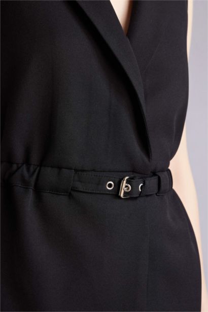 Fitted Jacket Collar Blazer Vest