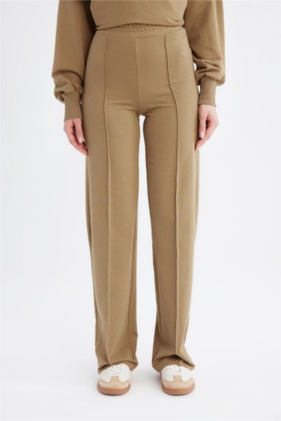 Wide Leg Leg Basic Sweatshirt Fabric Sweatpants