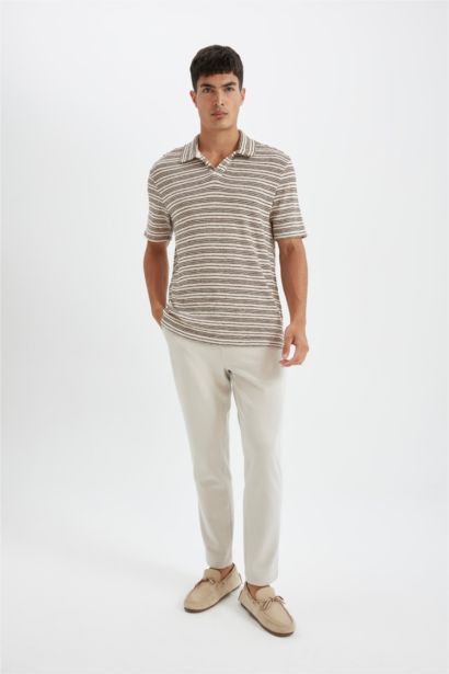 Regular Fit Kısa Kollu Triko Polo Tişört