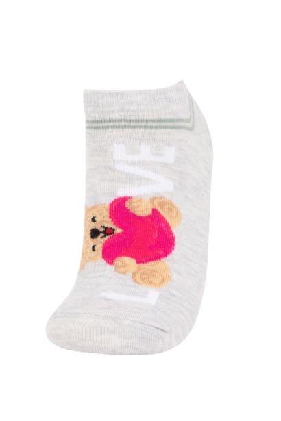 Woman Animal Print 3 piece Short Socks