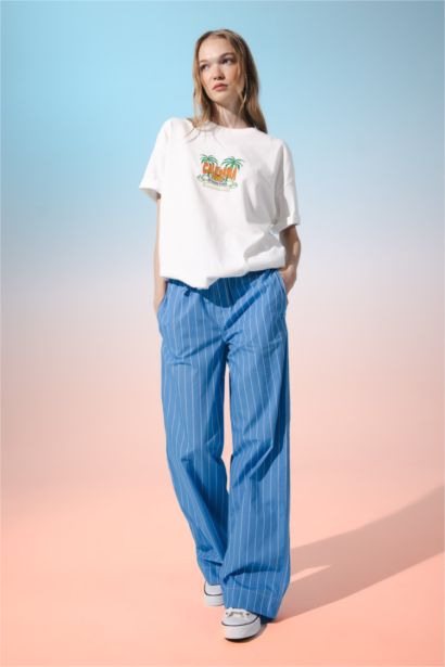 Normal Waist Straight Fit Trousers