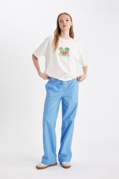Normal Waist Straight Fit Trousers