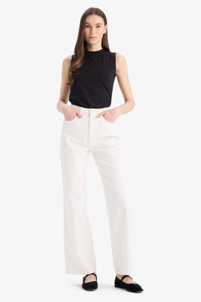 تونيك نص كم برقبة مستديرة