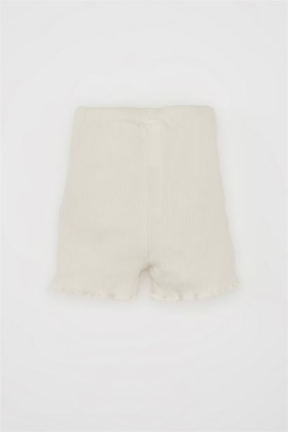 شورت قصير بناتي مضلع قصة عادية