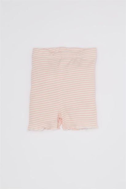 شورت بيبي بناتي مخطط مضلع