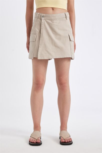 شورت قصير جبردين قصة عادية بخصر عادي