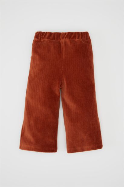Baby Girl Regular Fit Elastic Waist Corduroy Trousers