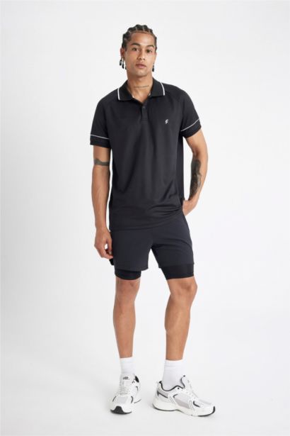 Slim Fit Polo Collar Pique Polo T-Shirt