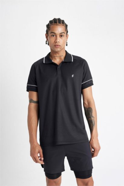 Slim Fit Polo Collar Pique Polo T-Shirt