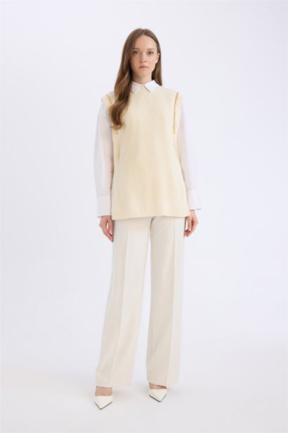 يلك صوف سادة بياخة مستديرة بفتحة من الجانب