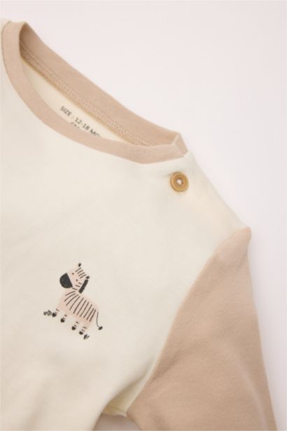 Baby Boy Zebra Patterned Thin Fabric 3 Piece Set