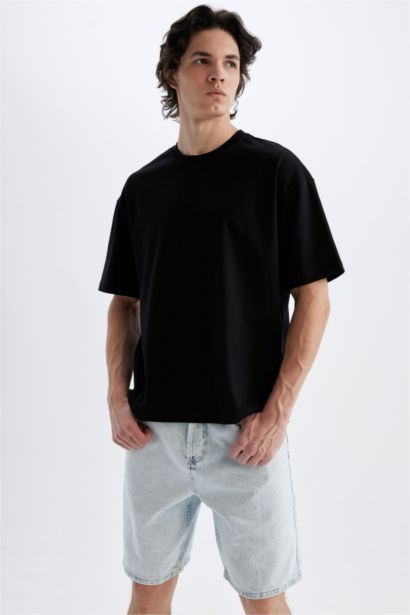 Boxy Fit Crew Neck Short Sleeve T-Shirt
