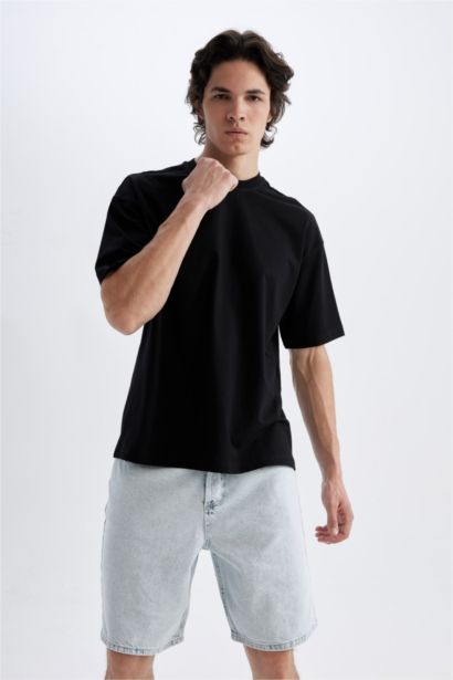 Boxy Fit Crew Neck Short Sleeve T-Shirt