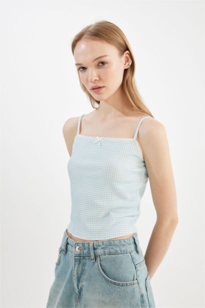 Fitted Printed Tank Top