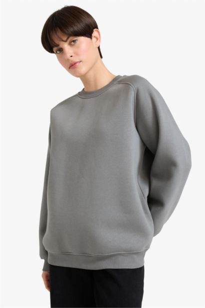 Oversize Fit Thick Sweatshirt Fabric Sweatshirt