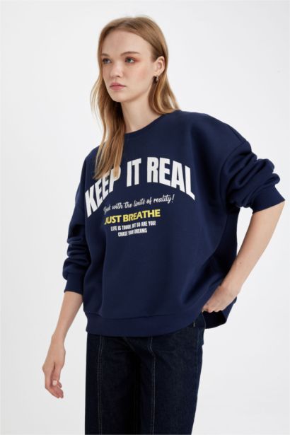 Sweat-Shirt Oversize à manches longues