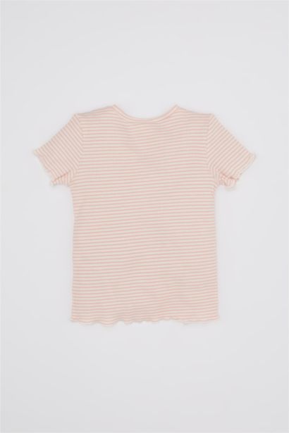 تيشيرت مخطط بناتي نص ردن