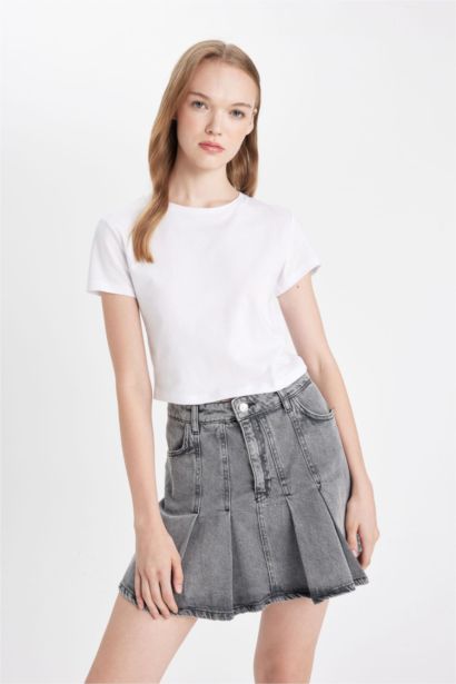 Fashion Fit Denim Mini Skirt