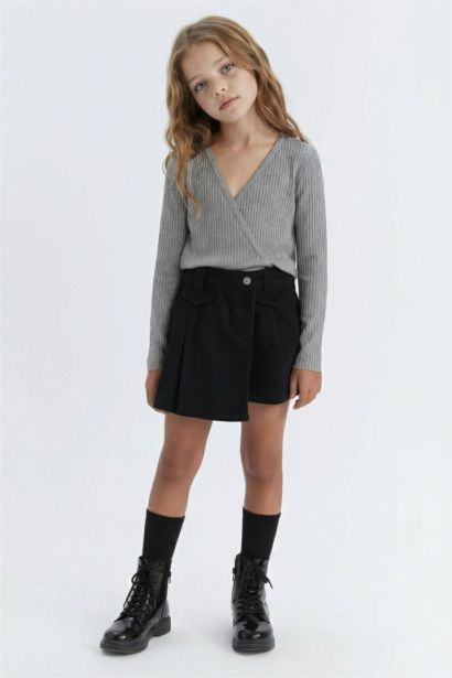 Girl Gabardine Short Skort