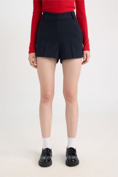 Slim Fit Normal Waist Short Leg Shorts