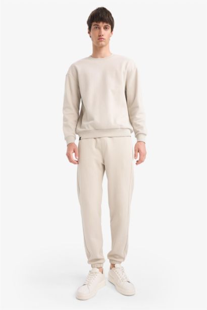 Slim Fit Zippered Pique Sweatpants