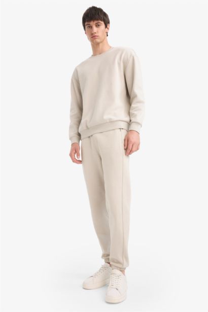 Slim Fit Zippered Pique Sweatpants