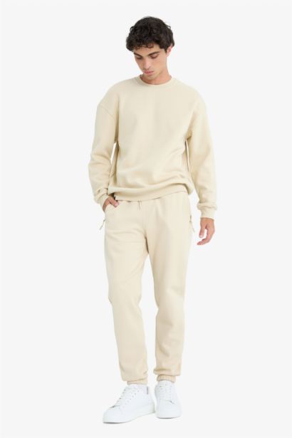 Slim Fit Zippered Pique Sweatpants