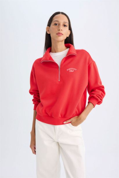 Regular Fit Thick Sweatshirt Fabric Sweatshirt