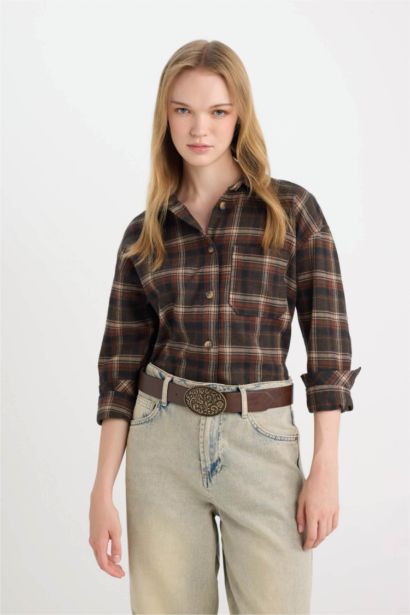 Oversize Plaid Flannel Lumberjack Jacket Shirt