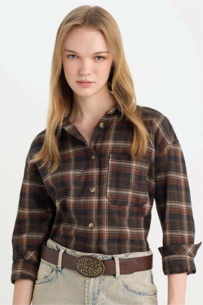 Oversize Plaid Flannel Lumberjack Jacket Shirt