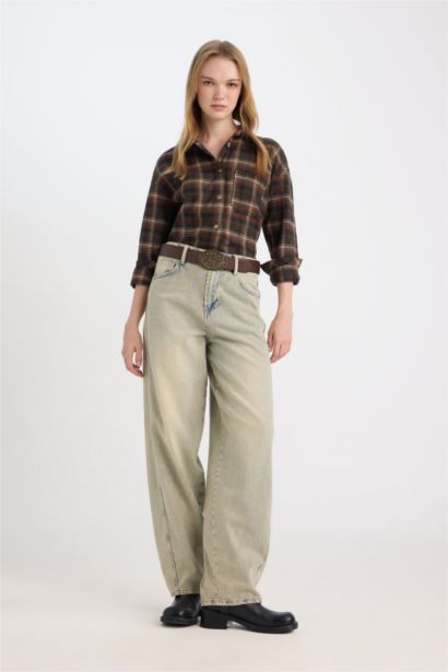 Oversize Plaid Flannel Lumberjack Jacket Shirt