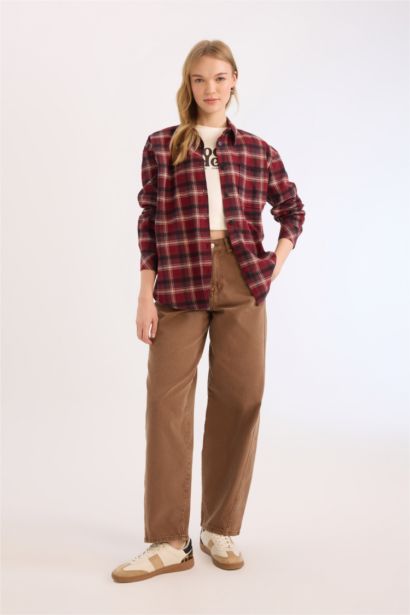 Oversize Checkered Flannel Lumberjack Jacket Shirt